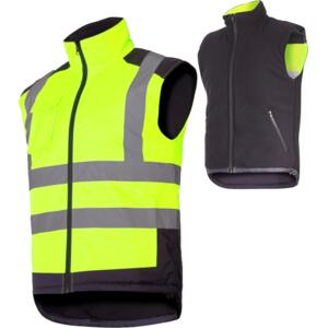 HIGH-VISIBILITY PADDED REVERSIBLE VEST COLOUR YELLOW L4131301