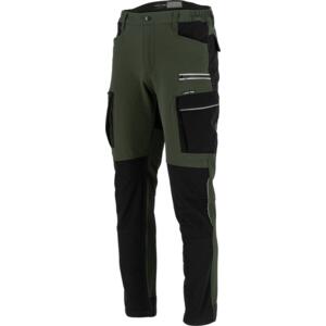 SPODNIE, SLIM FIT KOLOR ZIELONO-CZARNY L4055301