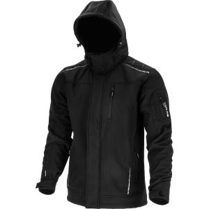 KURTKI SOFT-SHELL Z KAPTUREM OCIEPLANE L4095101 SZÍN FEKETE L4095501